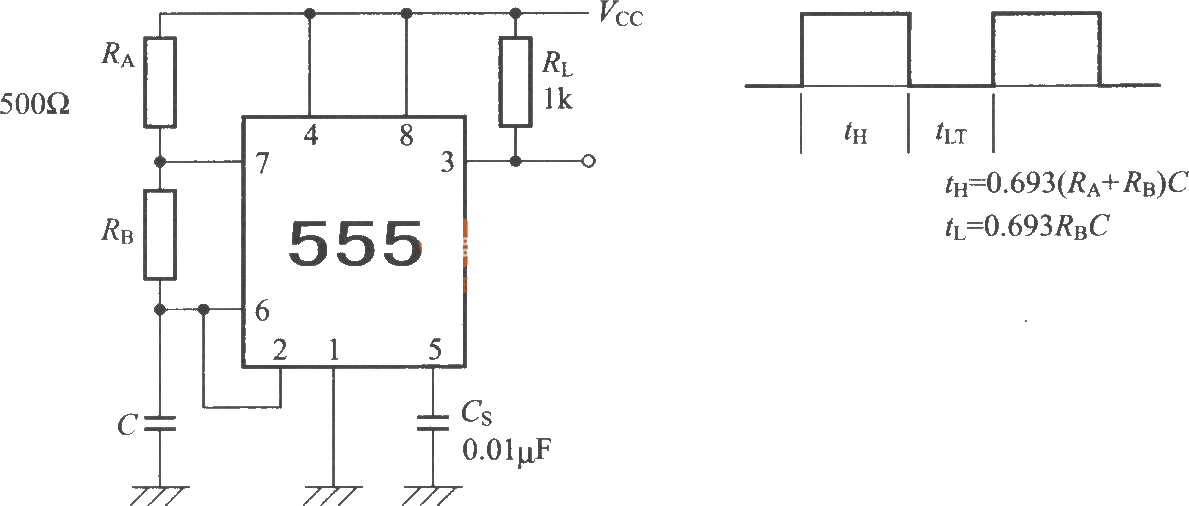 Мигалка на не555 схема