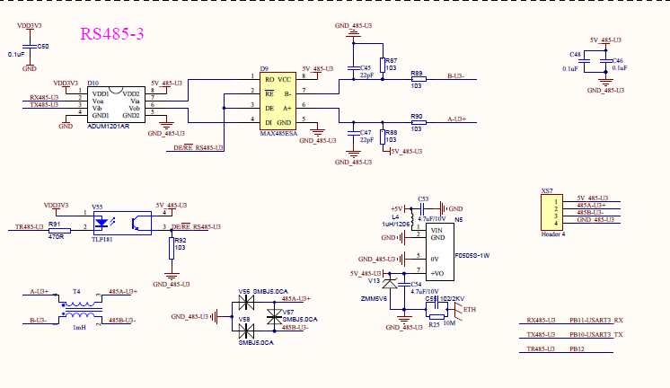 Rs485 uart схема