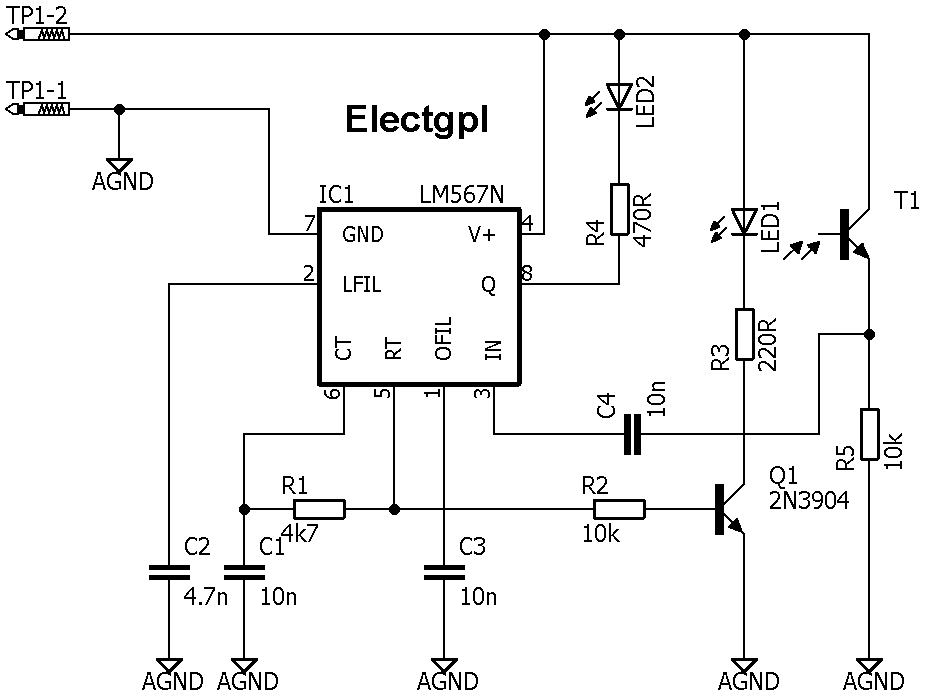 Lm567 схема включения