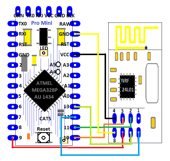 Схема arduino pro mini 328p