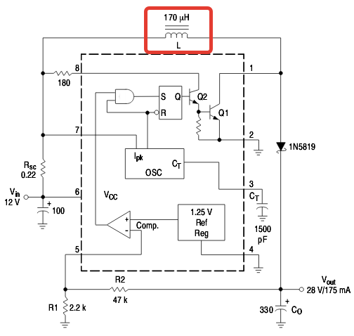 Mc34063 datasheet схема включения