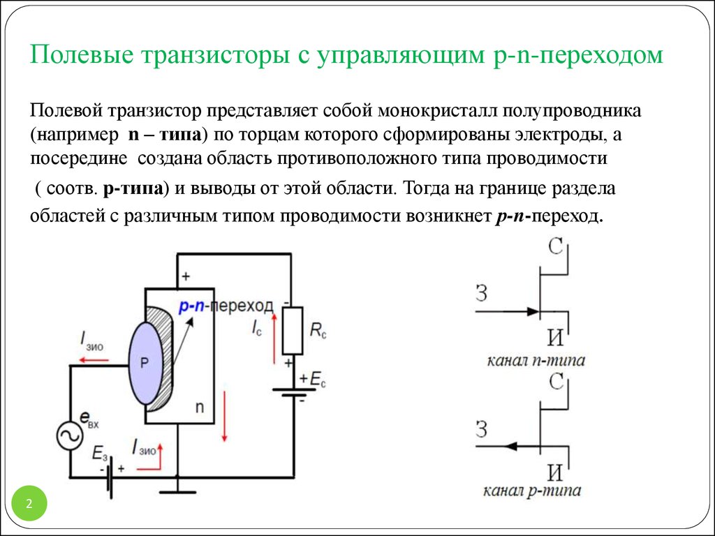 Схема полевого транзистора с p n переходом