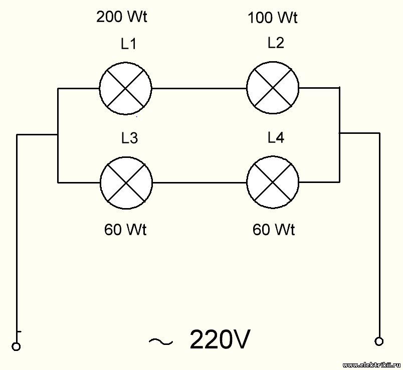 Параллельное соединение электроламп схема. Схема подключения параллельного подключения лампочек. Схема параллельного соединения 5 лампочек. Последовательное соединение лампочек 220 схема подключения. Параллельная схема подключения ламп.