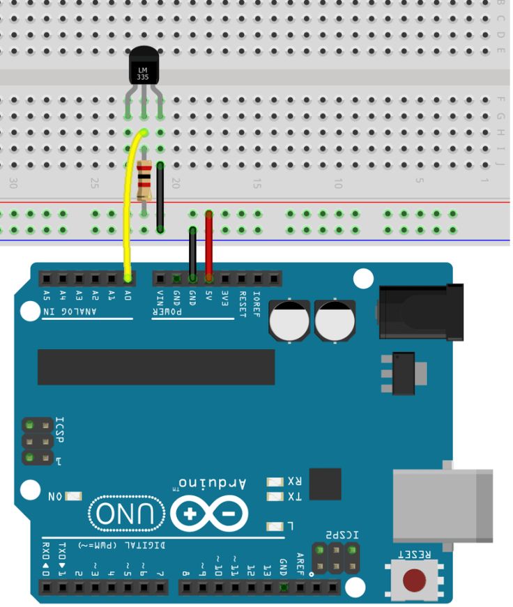 Lm335 датчик температуры схема