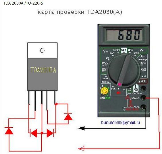 Как прозванивать микросхемы. Tda2030a как проверить мультиметром. Прозвонка усилителя звука мультиметром. Микросхема tda2030a даташит. Прозвонка полевых транзисторов мультиметром.