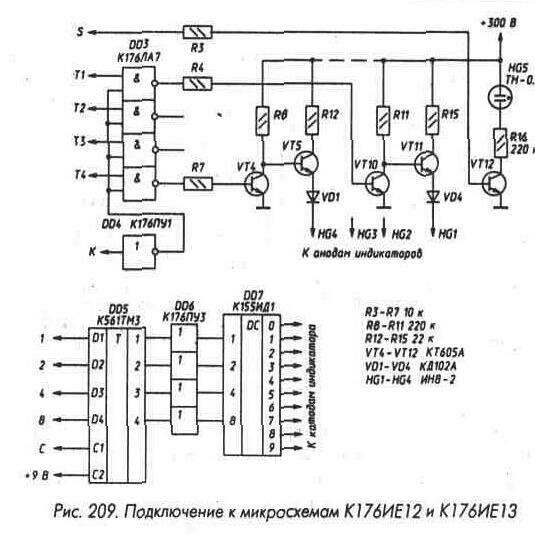 К176ие8 описание и схема включения микросхема