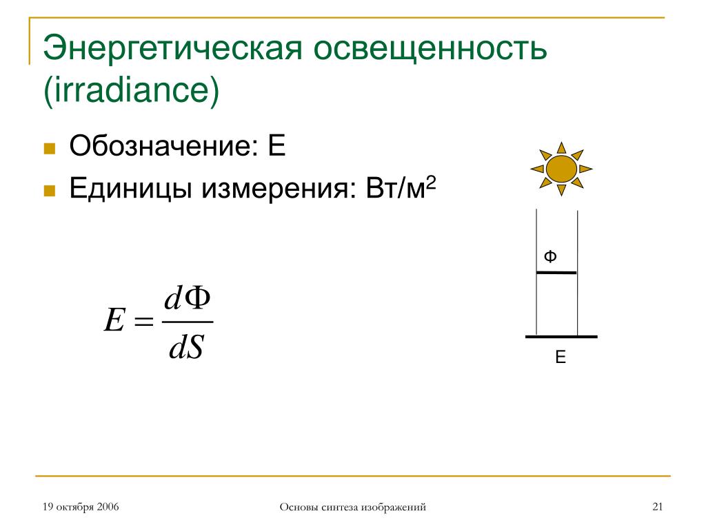 Освещенность это