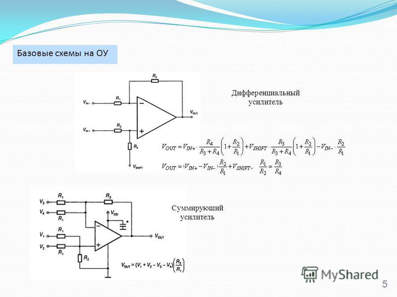 Коэффициент усиления усилителя на оу