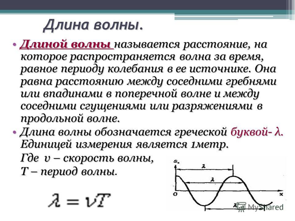 Периудом или периодом. Формулы для расчета длины волны и скорости волны. Как вычислить длину волны по графику. Как определить длину волны по периоду колебаний. Как определить длину волны по графику.