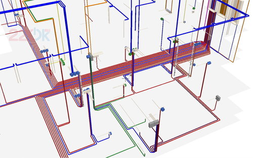 Схема электропроводки в sketchup