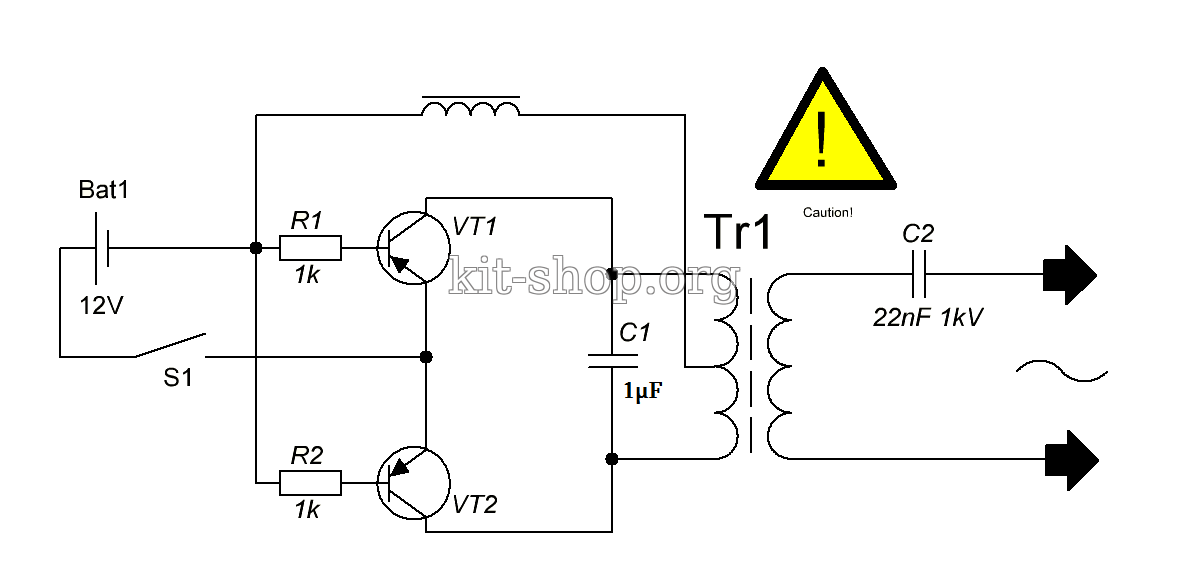 Двухтактный генератор схема