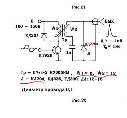 Схема наносекундного генератора