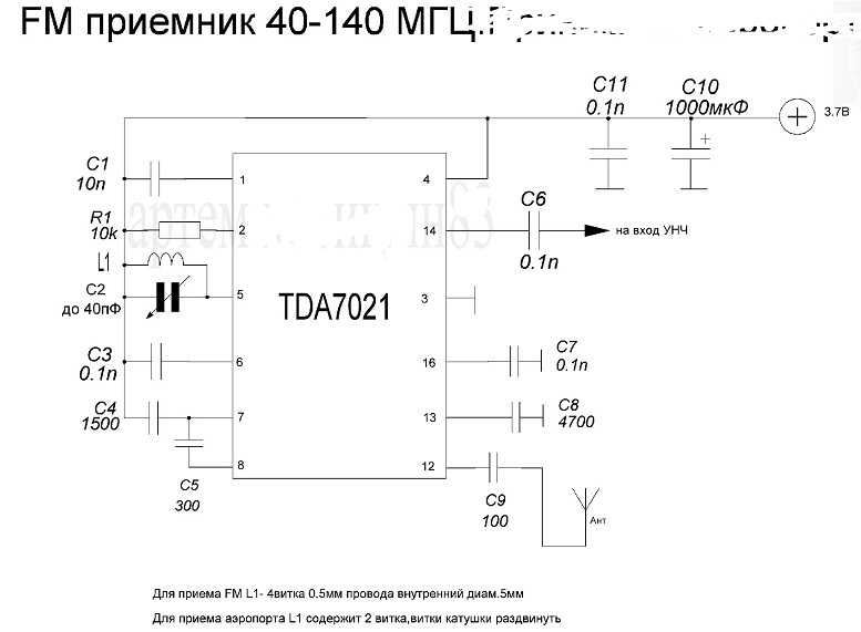 Схема fm приемника на микросхеме