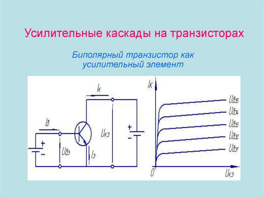 Усилитель на биполярном транзисторе с общим эмиттером схема