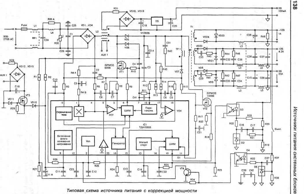 Принципиальная схема блока питания
