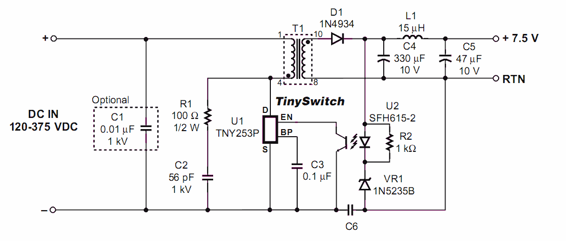 Tny17606 схема включения