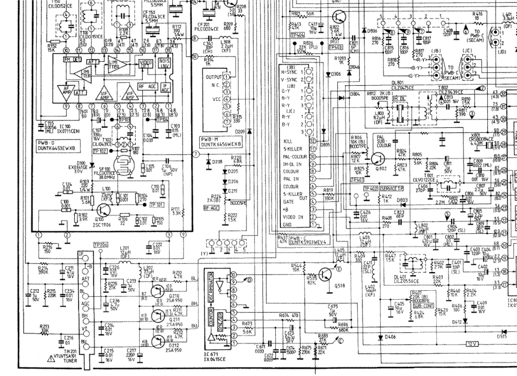 Схема телевизора сапфир 401 1