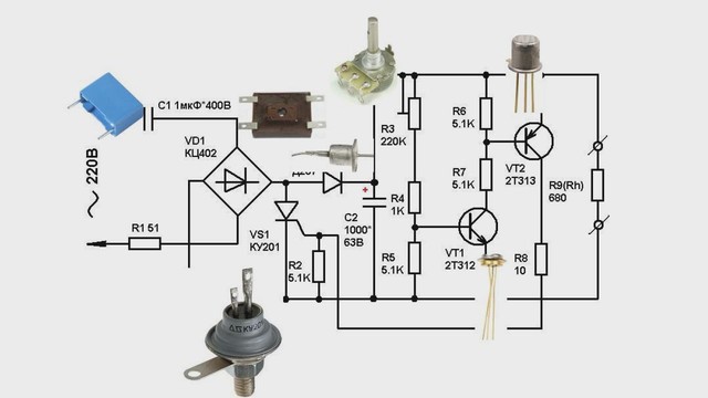 Регулятор мощности на тиристоре ку202н схема из журнала радио