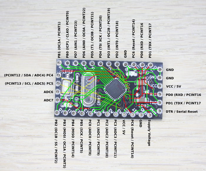 Схема arduino pro mini 328p