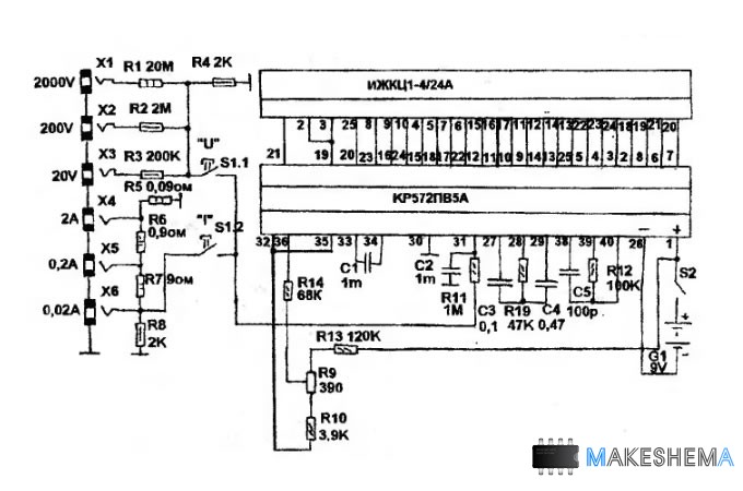 Icl7135 мультиметр схема