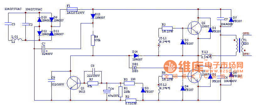 Схема электронного трансформатора osram