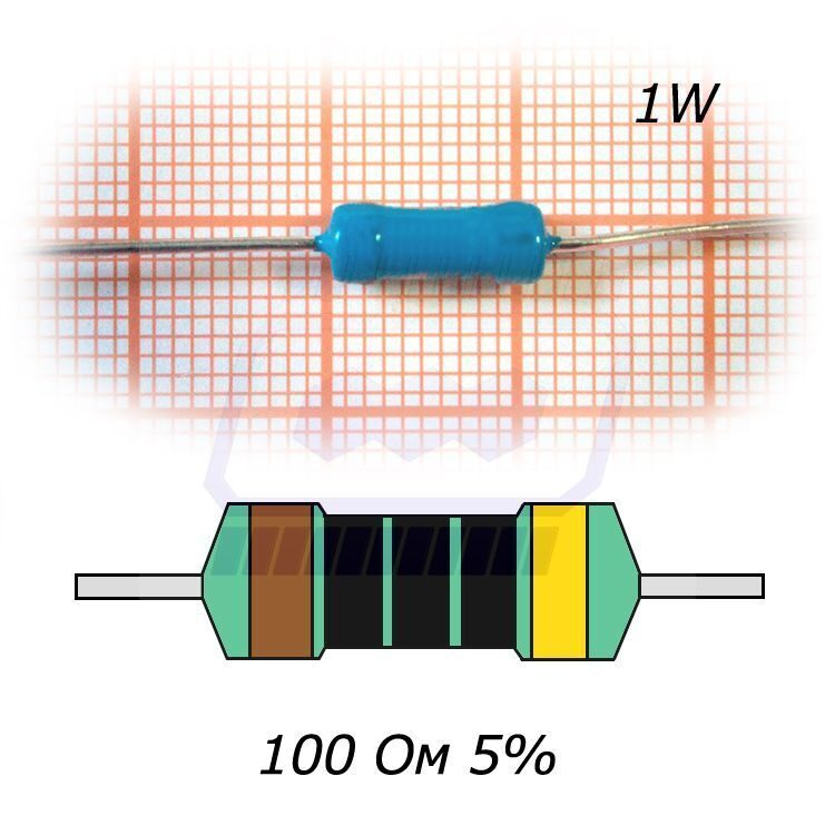 Резистор с двумя полосками