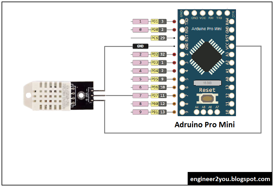 Схема arduino pro mini 328p