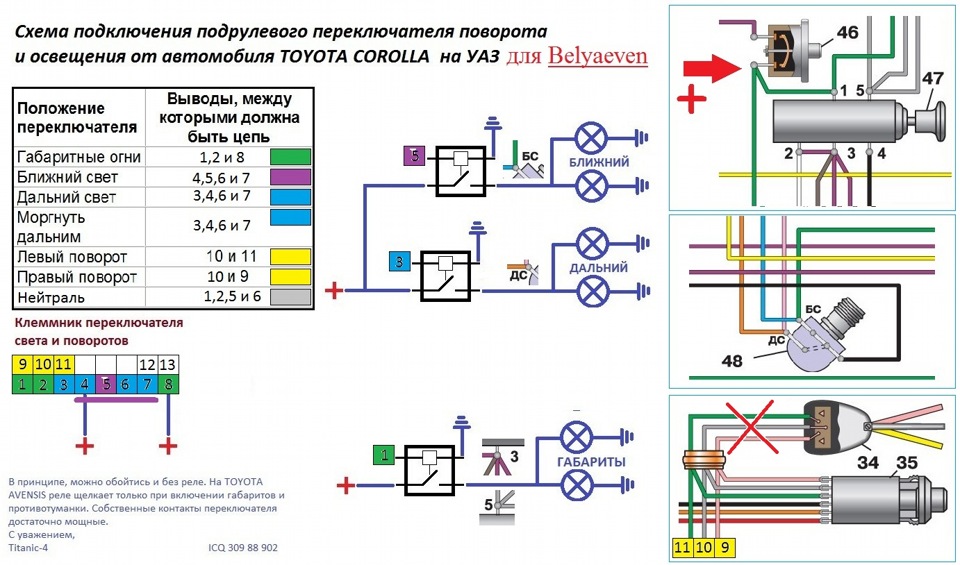 Схема подключения гитары на уаз