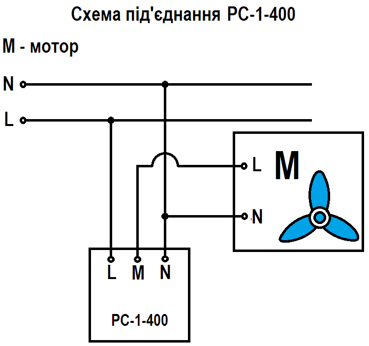 Схема подключения вытяжного вентилятора с конденсатором