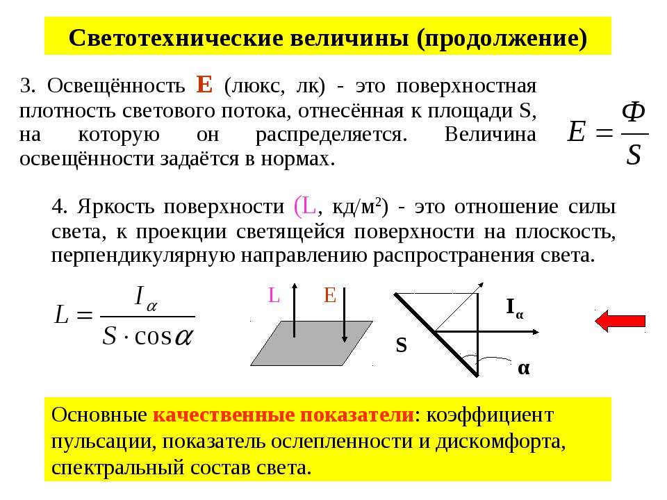 Яркость прибора. Яркость освещения формула. Освещенность пластины формула. Освещенность поверхности формула. Светотехнические величины.