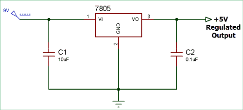 Positive Linear Voltage Regulator Circuit Diagram