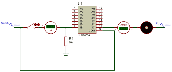 Switching a Motor using ULN2003 IC