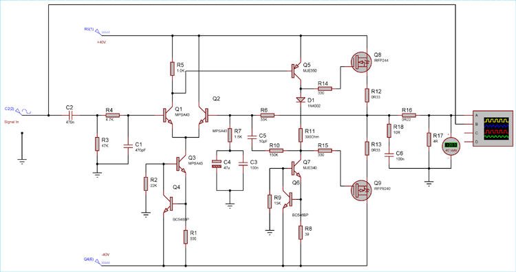 Testing 100 Watt Power Amplifier Circuit
