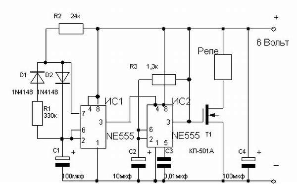 Ne555 отпугиватель собак схема