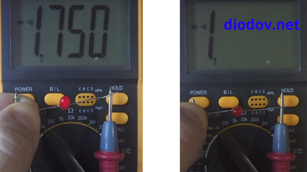 Как проверить светодиод тестером