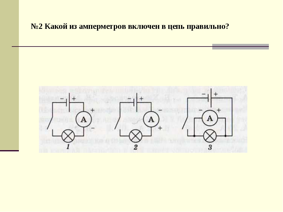 Амперметр в схеме