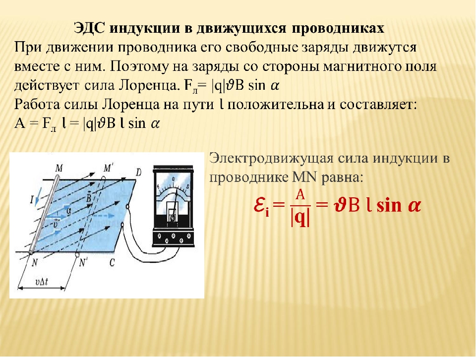 Эдс индукции магнитного поля. Электромагнитная индукция в движущихся проводниках. Электромагнитная индукция в проводнике движущемся в магнитном поле. ЭДС индукции в проводнике движущемся в магнитном поле. Формула ЭДС индукции в проводнике.