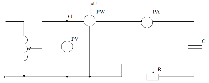 Электрическая схема подключения ваттметра