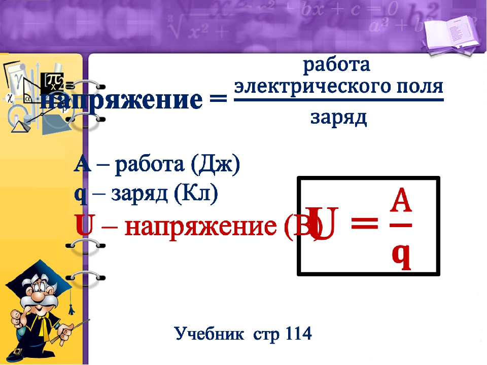 Электрическое напряжение 8 класс презентация