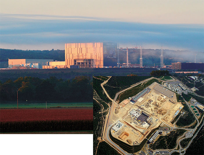 Строительная площадка ITER, 2008–2017 гг. Credit © ITER Organization («Наука из первых рук» №5–6(76), 2017)
