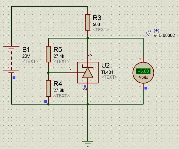 Схема для проверки tl431