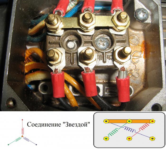 схема подключения трехфазного двигателя