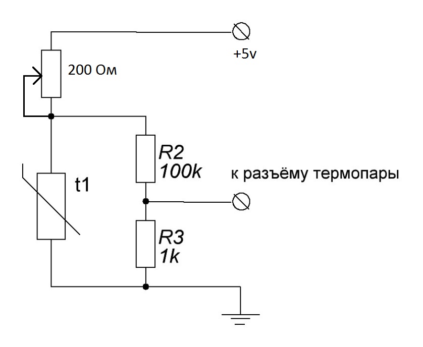 Измерение температуры терморезистором