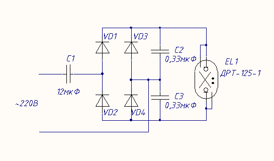 Лампы уф схема включения