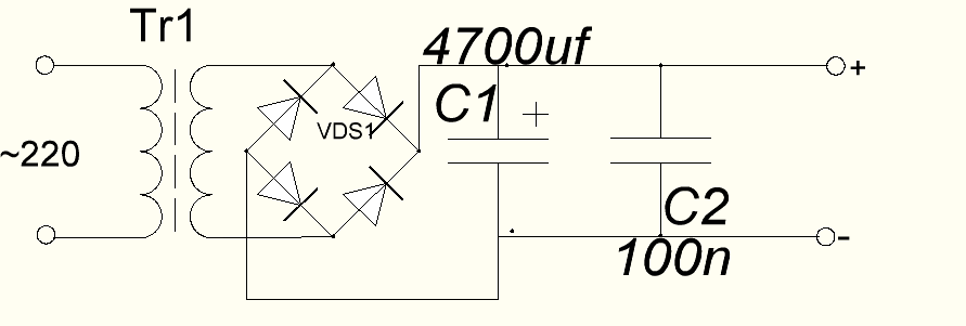 Выпрямитель 220в схема