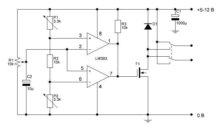 Компаратор lm393 схема включения