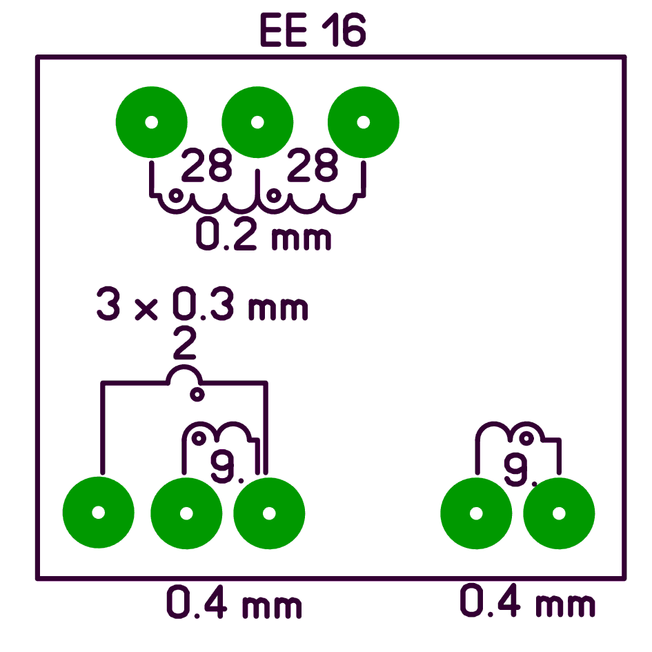 Трансформатор ee16 dl02 схема