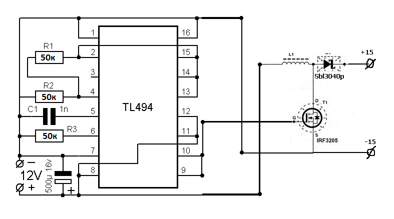 Тл 494 микросхема схема включения