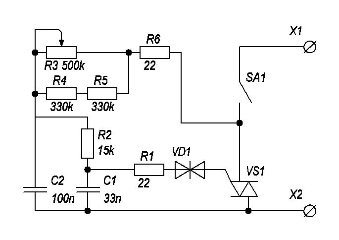 Диммер схема электрическая принципиальная