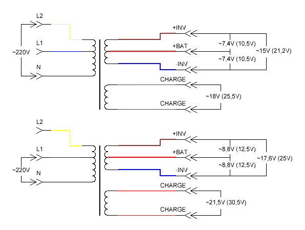 Трансформатор от бесперебойника подключение схема